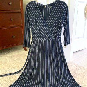 Tommy Hilfiger navy and white pinstripe dress